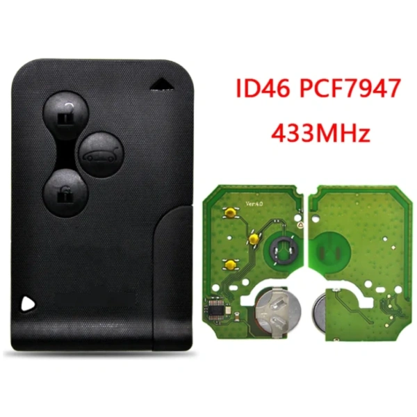 Renault complete kaart Megane 2 3 Scenic Logan Clio PCF7947 433MHZ baard VA2