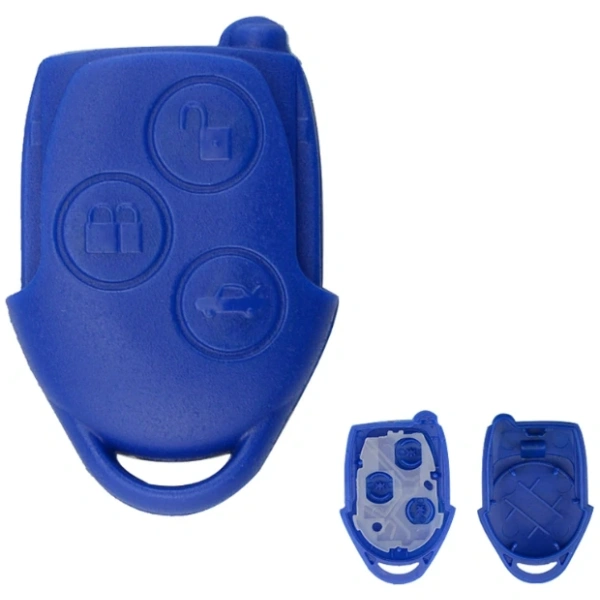 Ford Transit 3 knoppen afstandsbediening sleutelbehuizing zonder baard blauw