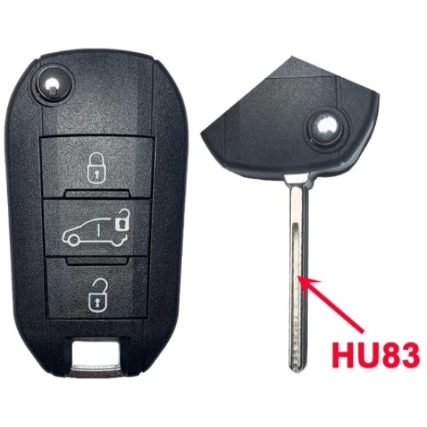 Citroen/Peugeot/Opel behuizing 3 knoppen baard hu83