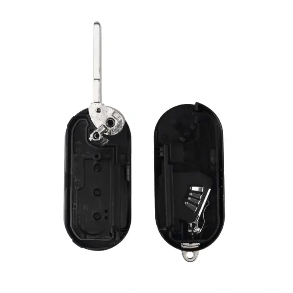 Fiat behuizing 3 witte knoppen zwart SIP22 - Car Key House