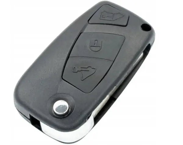 Fiat behuizing met 3 knoppen baard SIP22 - Car Key House
