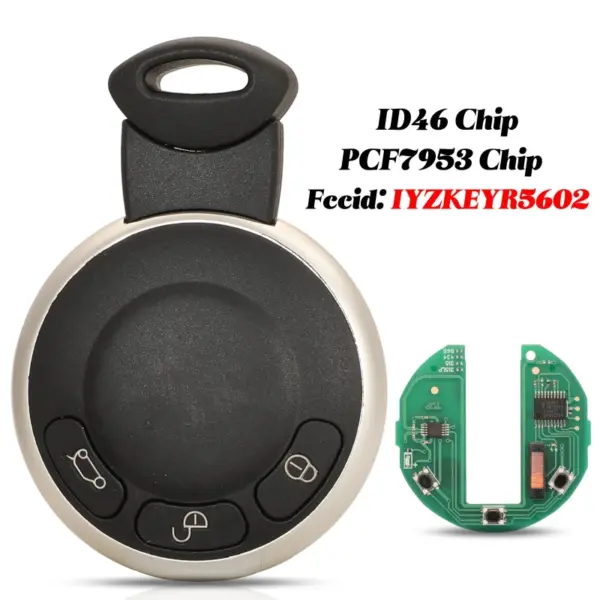 BMW Mini Cooper complete sleutel 868 mhz KR55WK49333 Chip ID46 PCF7953 - Car Key House