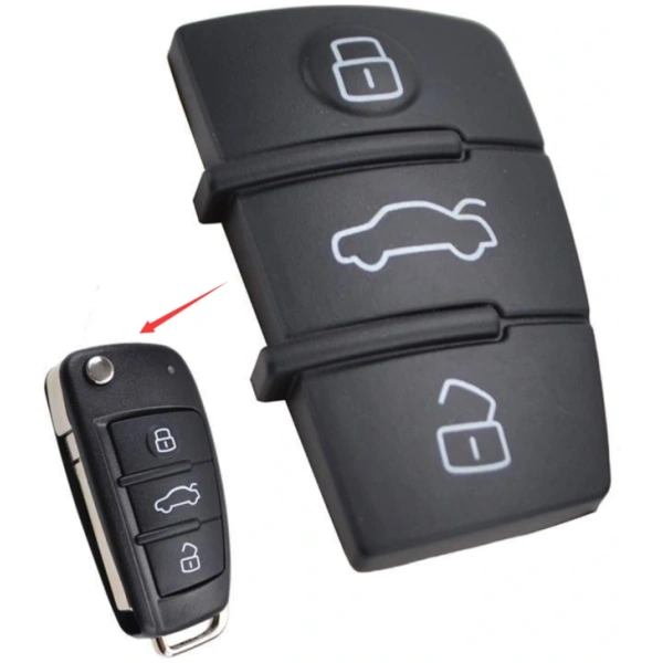 Audi 3 Knop Rubberen Pad voor A3 S3 A4 A6 A6L A8 Q3 TT Quattro