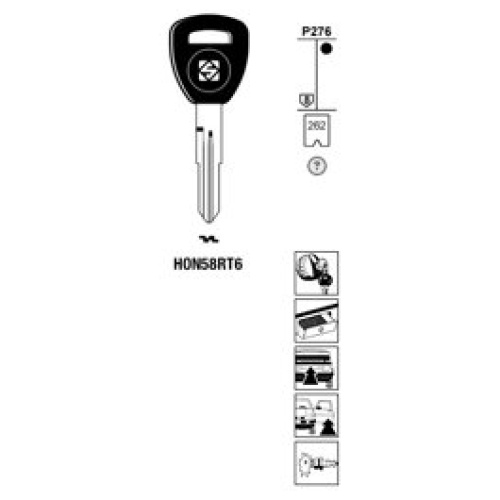 0000460-silca-transpondersleutel-brass-hon58rt6.jpg Transpondersleutel brass HON58RT6