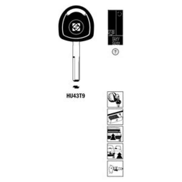 Transpondersleutel brass HU43T9