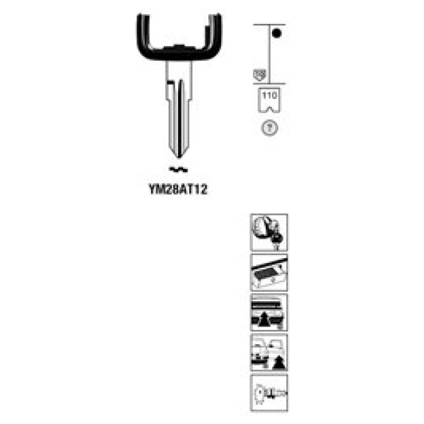 Opel Transpondersleutel brass YM28AT12