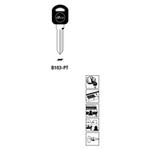 Transpondersleutel brass B103-PT