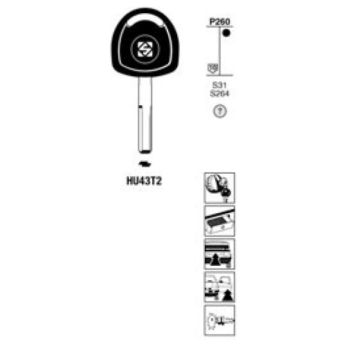 0007266-silca-transpondersleutel-brass-hu43t2.jpg Transpondersleutel brass HU43T2