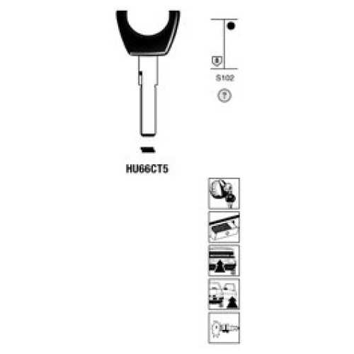 Volkswagen Transpondersleutel brass HU66CT5