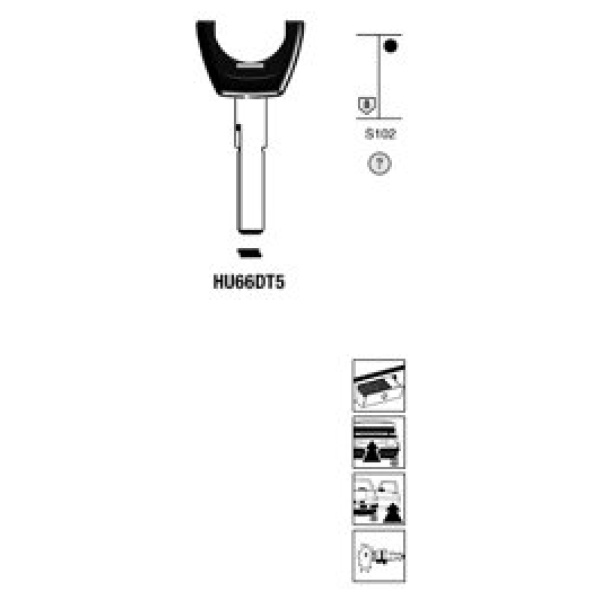 Volkswagen Transpondersleutel brass HU66DT5