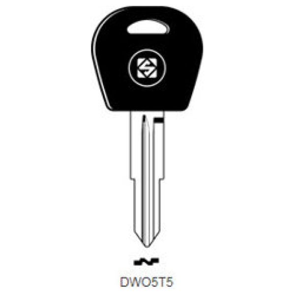Transpondersleutel brass DWO5T5 zonder chip