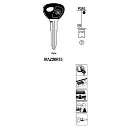 0007348-silca-transpondersleutel-brass-maz20rt5-zonder-chip.jpg Transpondersleutel brass MAZ20RTE zonder chip