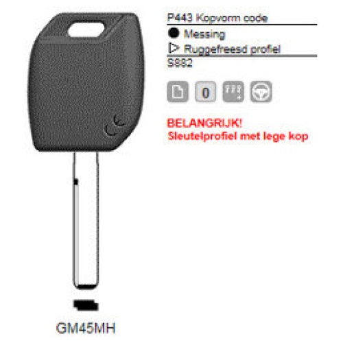0012300-silca-transpondersleutel-mh-profiel-gm45mh-zonder-chip.jpg Transpondersleutel MH profiel GM45MH zonder chip