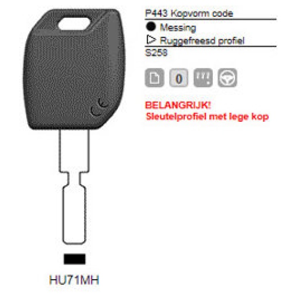 0012307-silca-transpondersleutel-mh-profiel-hu71mh-zonder-chip.jpg Transpondersleutel MH profiel HU71MH zonder chip