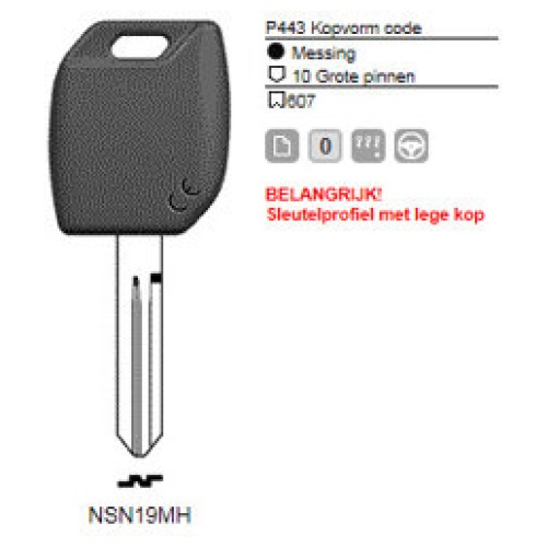 0012329-silca-transpondersleutel-mh-profiel-nsn19mh-zonder-chip.jpg Transpondersleutel MH profiel NSN19MH zonder chip