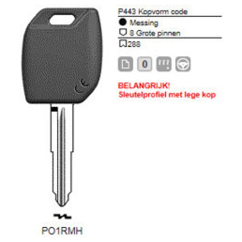 0012330-silca-transpondersleutel-mh-profiel-po1rmh-zonder-chip.jpg Transpondersleutel MH profiel PO1RMH zonder chip