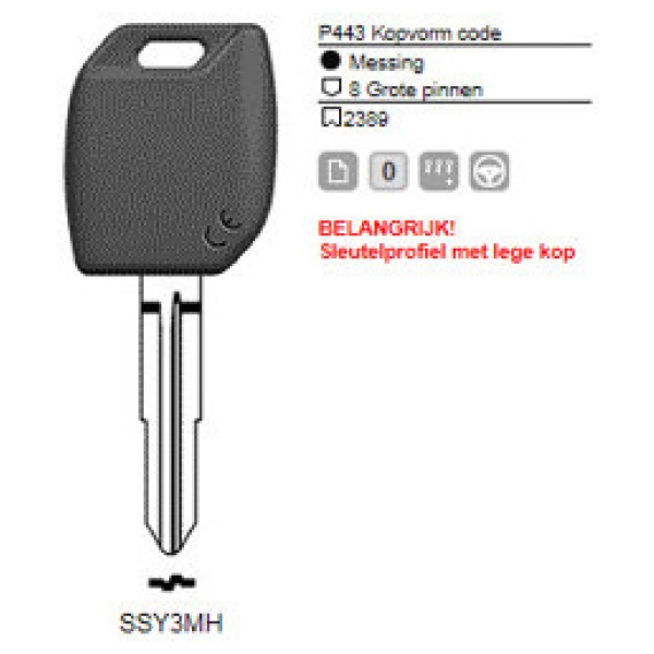 0012333-silca-transpondersleutel-mh-profiel-ssy3mh-zonder-chip.jpg Transpondersleutel MH profiel SSY3MH zonder chip