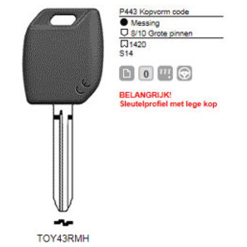 0012344-silca-transpondersleutel-mh-profiel-toy43rmh-zonder-chip.jpg Transpondersleutel MH profiel TOY43RMH zonder chip