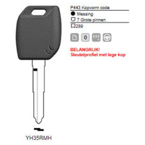 0012352-silca-transpondersleutel-mh-profiel-yh35rmh-zonder-chip.jpg Transpondersleutel MH profiel YH35RMH zonder chip