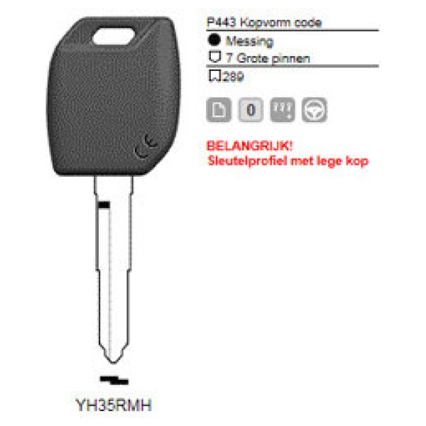 0012352-silca-transpondersleutel-mh-profiel-yh35rmh-zonder-chip.jpg Transpondersleutel MH profiel YH35RMH zonder chip