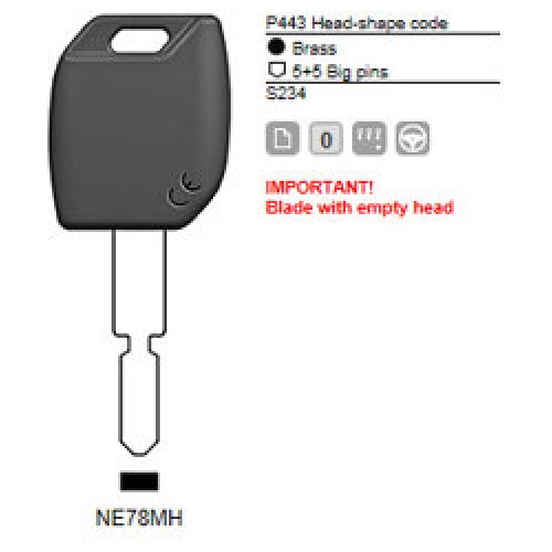 0012470-silca-transpondersleutel-mh-profiel-ne78mh-zonder-chip.jpg Transpondersleutel MH profiel NE78MH zonder chip