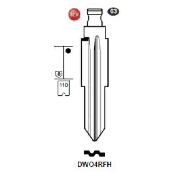 Flip Key insert DWO4RFH