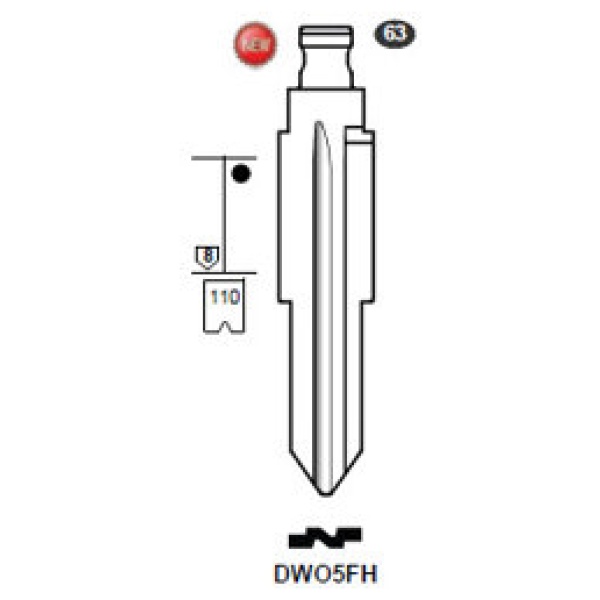 Flip Key insert DWO5FH