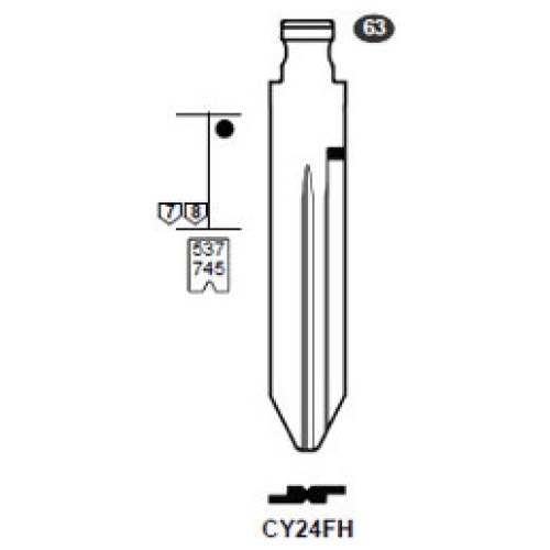 0012698-silca-flip-key-insert-cy24fh.jpg Flip Key insert CY24FH
