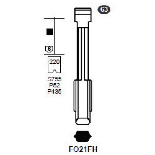 Flip Key insert FO21FH