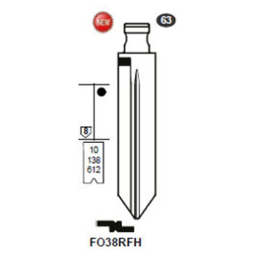Flip Key insert FO38RFH