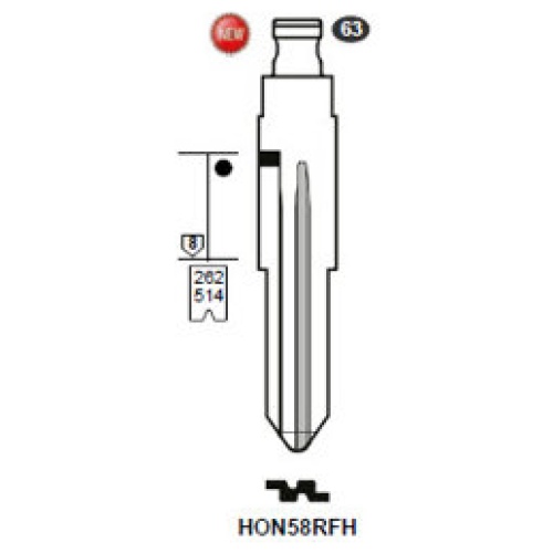 Flip Key insert HON58RFH