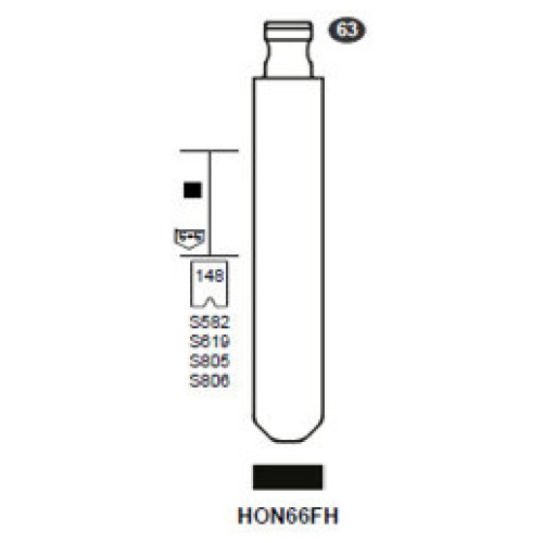 Flip Key insert HON66FH