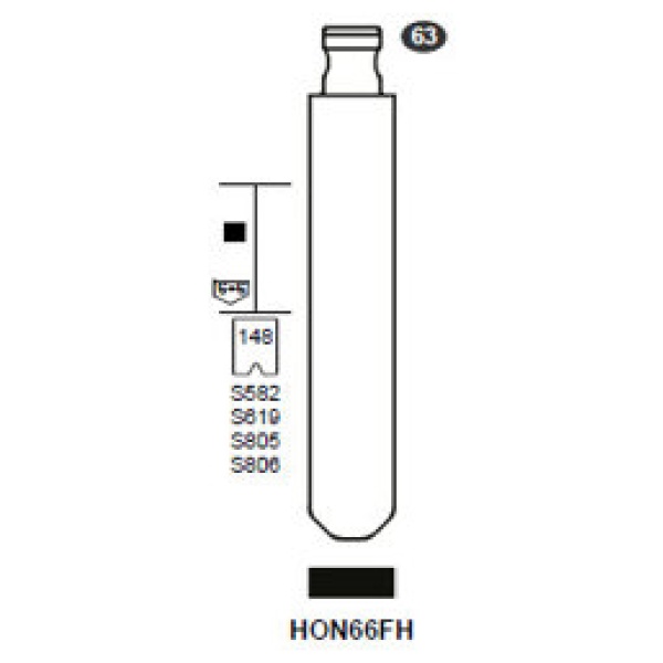 0012703-silca-flip-key-insert-hon66fh.jpg Flip Key insert HON66FH