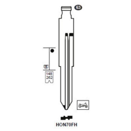 Flip Key insert HON70FH