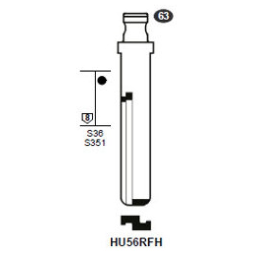 Flip Key insert HU56RFH