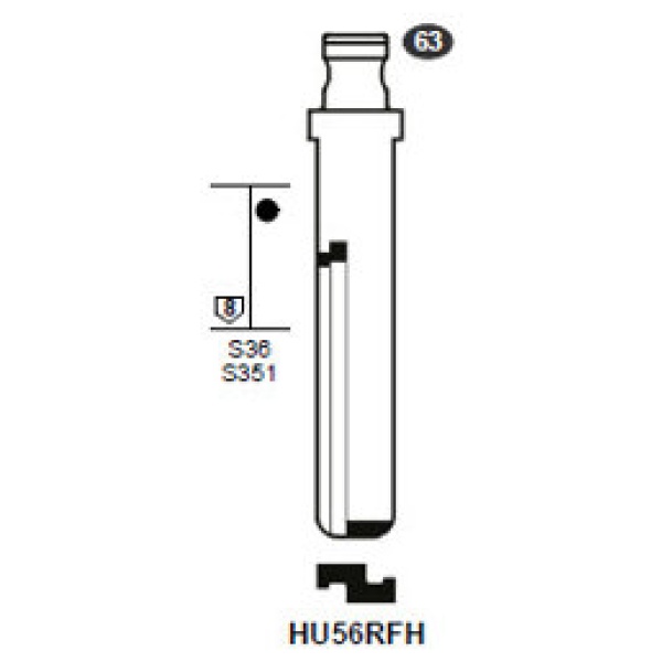 0012705-silca-flip-key-insert-hu56rfh.jpg Flip Key insert HU56RFH