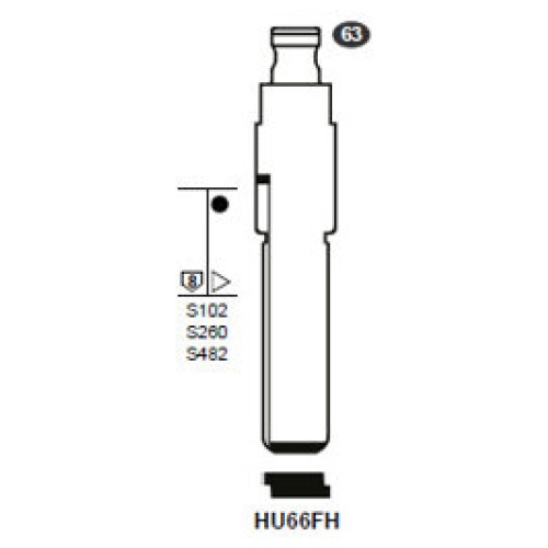 Flip Key insert HU66FH