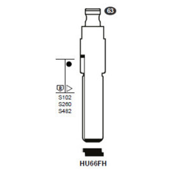 Flip Key insert HU66FH