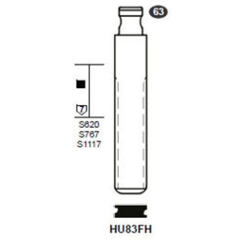 Flip Key insert HU83FH