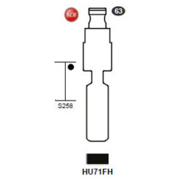 0012709-silca-flip-key-insert-hu71fh.jpg Flip Key insert HU71FH
