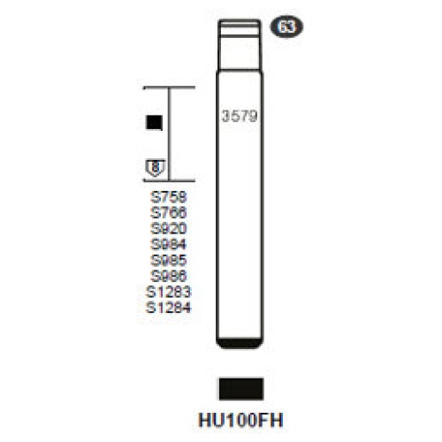 Flip Key insert HU100FH