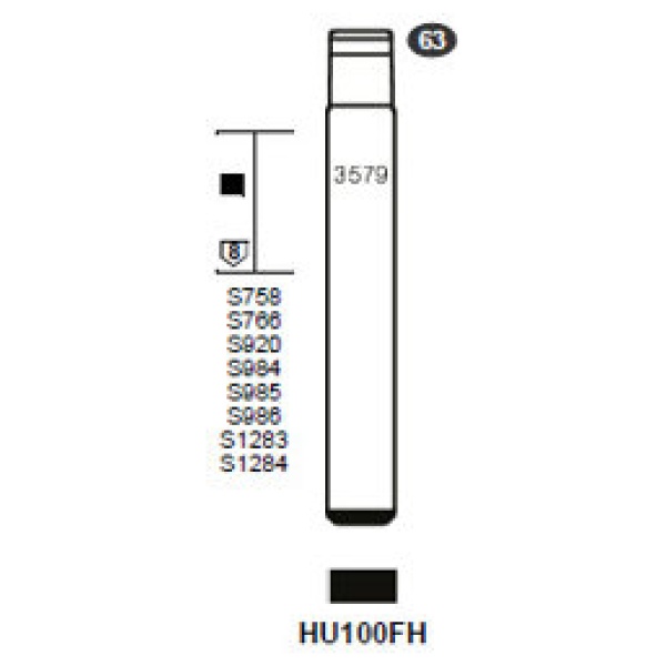 Flip Key insert HU100FH