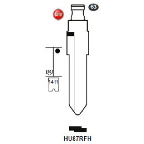 0012712-silca-flip-key-insert-hu87rfh.jpg Flip Key insert HU87RFH