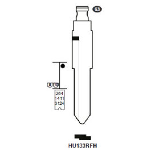 Flip Key insert HU133RFH
