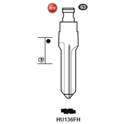Flip Key insert HU136FH
