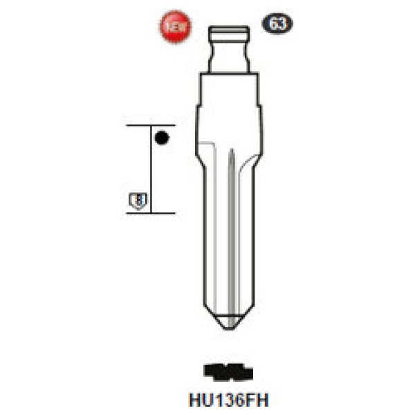 Flip Key insert HU136FH