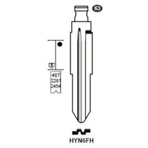 Flip Key insert HYN6FH
