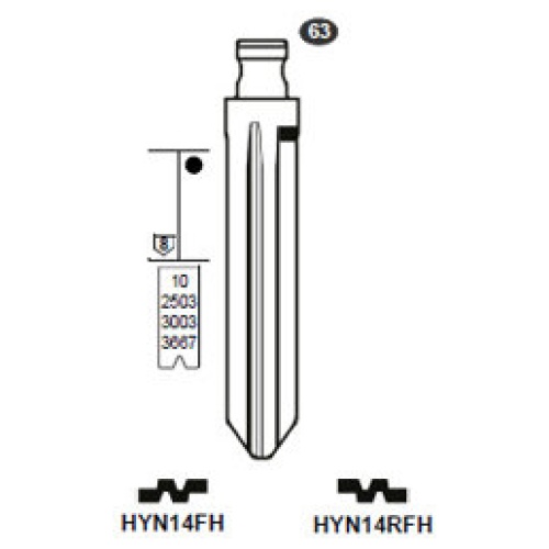 Flip Key insert HYN14RFH