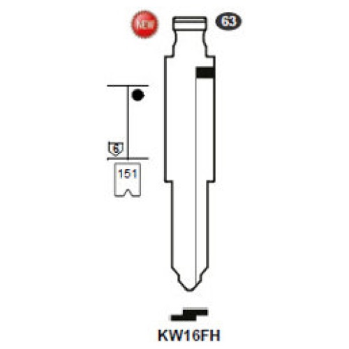 Flip Key insert KW16FH