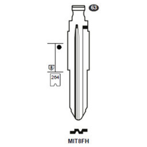 Flip Key insert MIT8FH